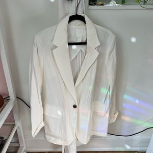 h&m linen blazer